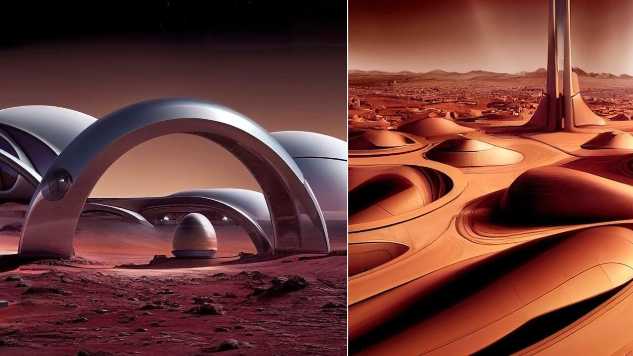 هوشمصنوعی شهرهای مریخی آیندگان را به تصویر کشید/ عکس