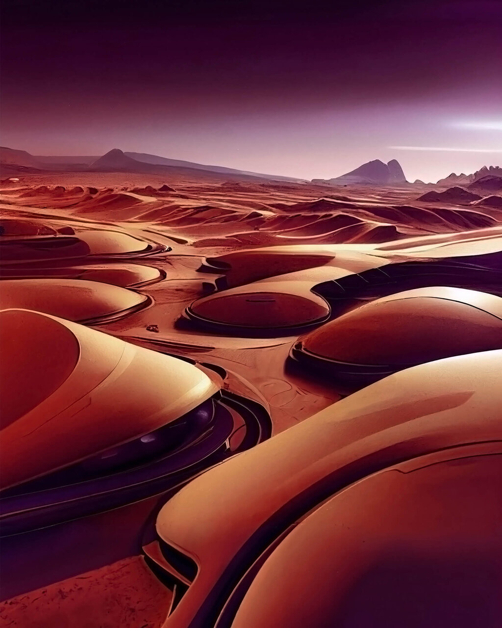 هوش‌مصنوعی شهرهای مریخی آیندگان را به تصویر کشید/ عکس