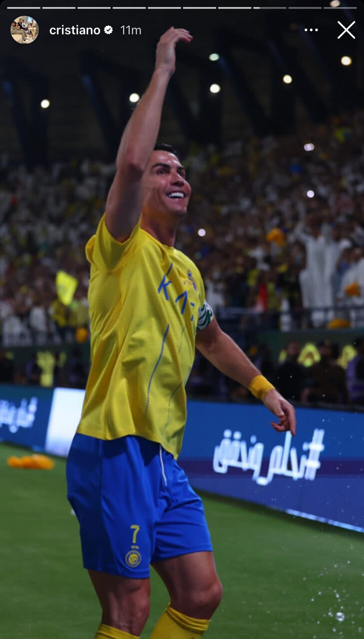 عکس| استوری رونالدو از رقص عربیاش پس از گلزنی