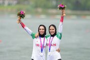 عکس‌| دیدار مادر و دختری مدال‌آور ایران در فرودگاه