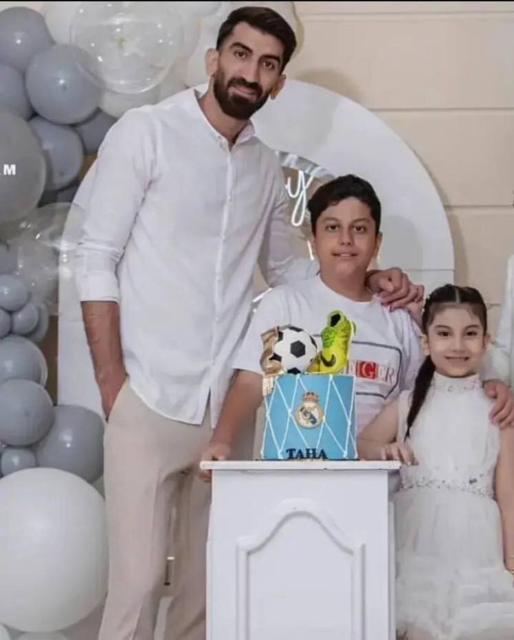 عکس | تصاویر جالب از جشن تولد ۳۱ سالگی علیرضا بیرانوند در کنار دختر و پسرش