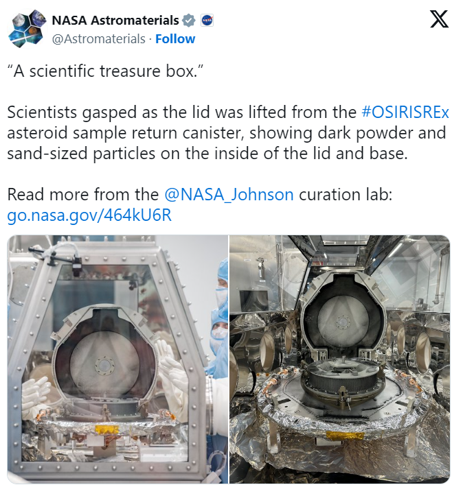 غبار سیاه بر روی گنج گرانبهایی که از فضا به زمین آمد!