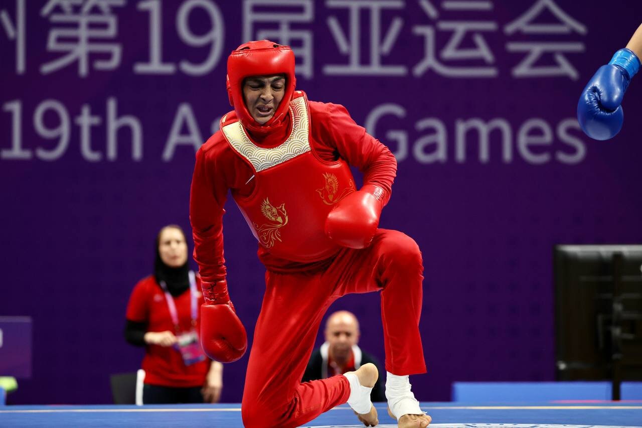 عکس| ناکامی شهربانو منصوریان در راه فینال؛ مدال برنز ووشوکار ایران