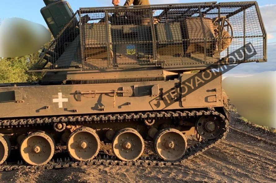 توری ضدپهپاد اوکراین روی هویتزرهای کراب/عکس