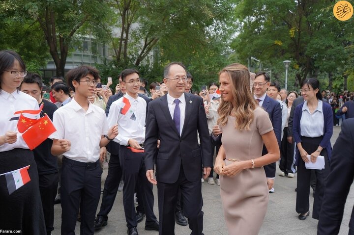 استقبال گرم از همسر بشار اسد در دانشگاه پکن