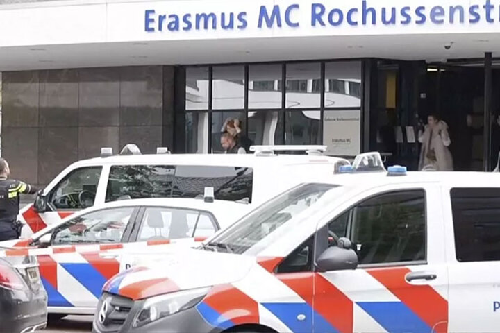 ببینید | به رگبار بستن یک کلاس درس در بیمارستان توسط مردی مسلح در روتردام هلند