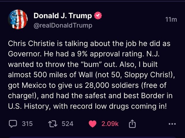 کریستی به ترامپ لقب اردک داد/ ترامپ واکنش نشان داد