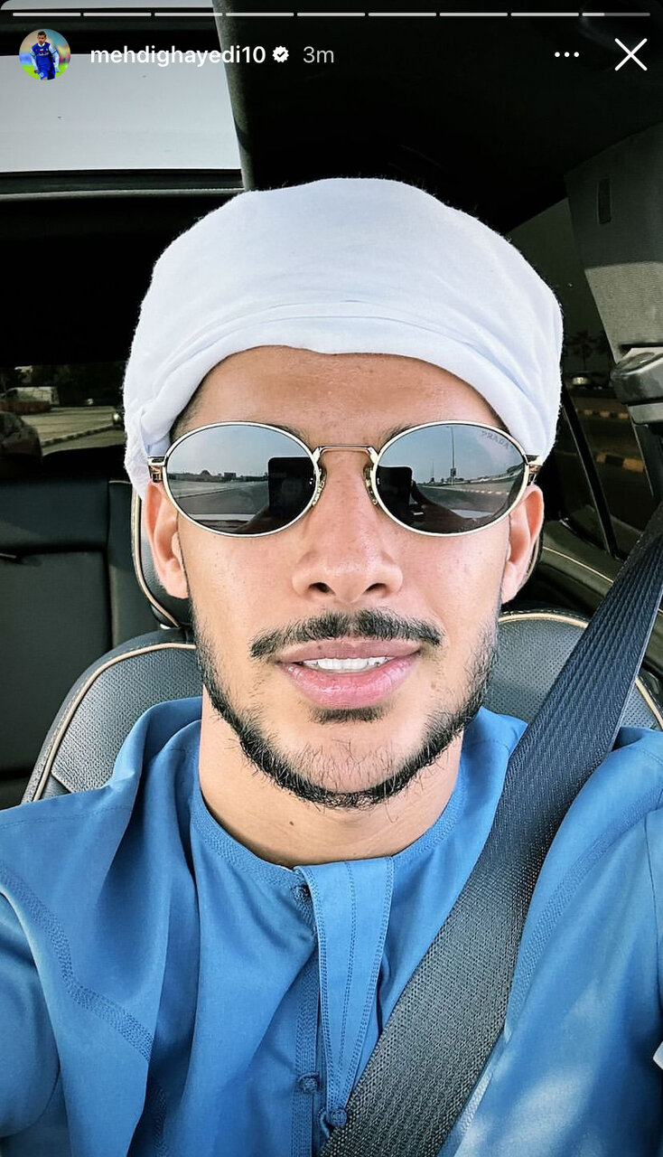 عکس| تیپ عربی مهدی قایدی پس از روز طوفانی