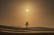 ناسا خورشیدگرفتگی در بیابان را شکار کرد/ عکس