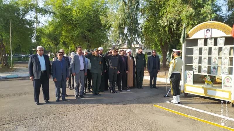 برگزاری صبحگاه مشترک به مناسبت هفته نیروی انتظامی درشهرستان شوش