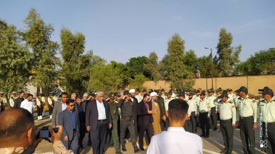 برگزاری صبحگاه مشترک به مناسبت هفته نیروی انتظامی درشهرستان شوش