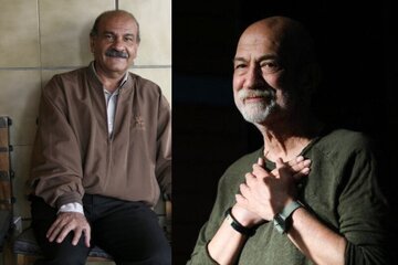 عکس | تصویری زیرخاکی از استایل رومی فردوس کاویانی در کنار آتیلا پسیانی روی صحنه تئاتر