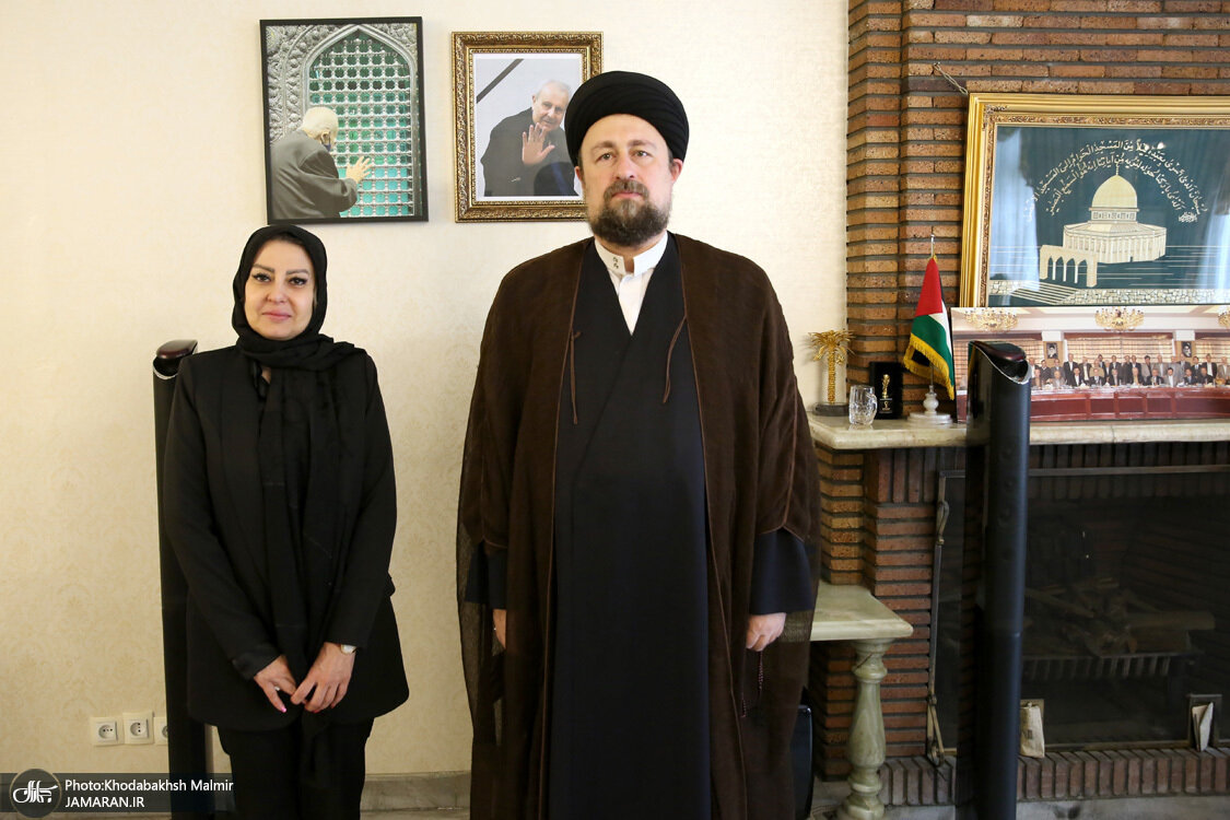 تصاویر سیدحسن خمینی در منزل سفیر فلسطین در ایران