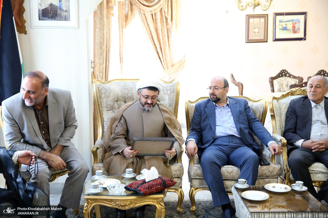 سیدحسن خمینی در منزل سفیر فلسطین در ایران