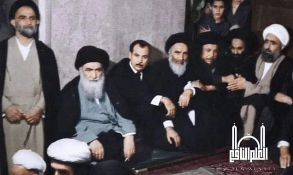 عکس تاریخی از تجمع علمای نجف در حمایت از فلسطین