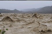 ببینید | اولین تصاویر از جاری شدن سیلاب به سوی فنوجِ بلوچستان