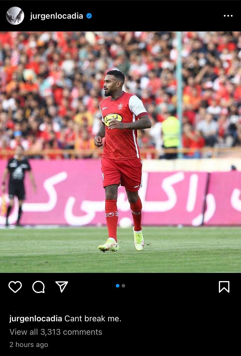 عکس| پیام کنایهآمیز یورگن لوکادیا با لباس پرسپولیس 2