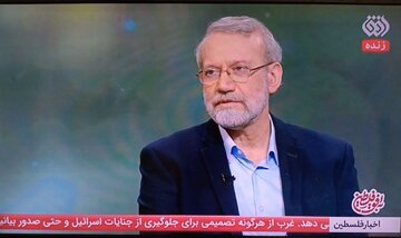 لاریجانی: حمایت ایران از فلسطین را پنهان نمی کنیم /نیازی به رژه سیاسی بایدن نیست /نمی گویم حماس اشتباه نمی کند اما...