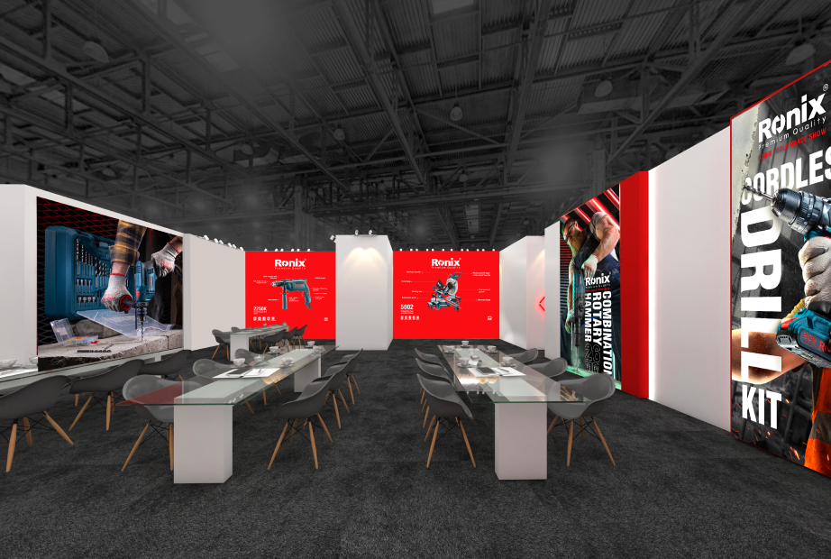 طراحی و ساخت غرفه رونیکس در نمایشگاه بینالمللی تخصصی ابزارآلات صنعت اهواز