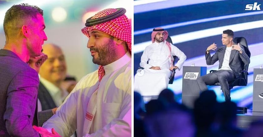 عکس| تصویری دیگر از دیدار جنجالی رونالدو و بن سلمان