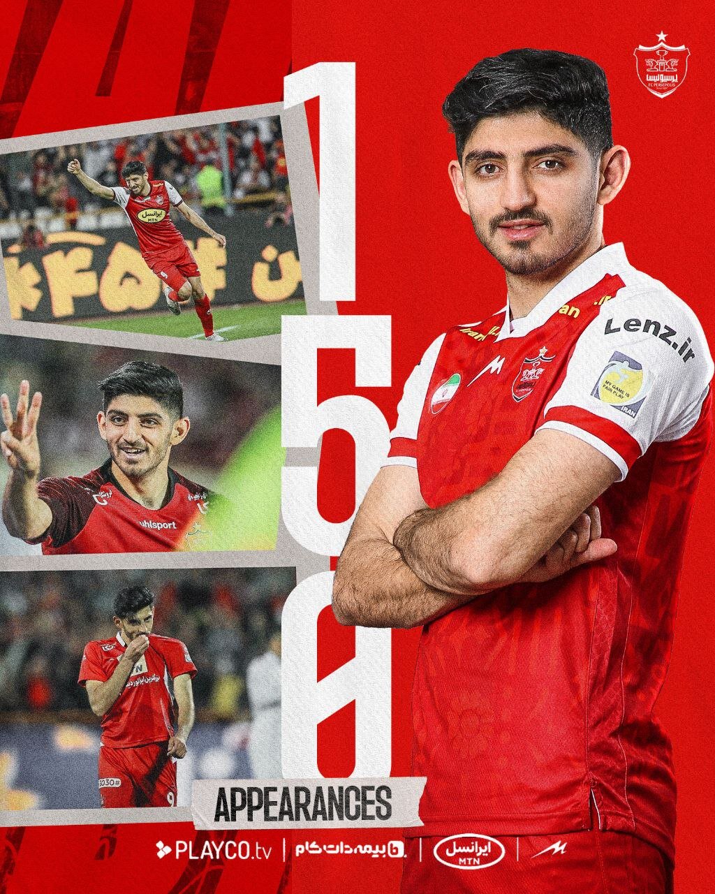 عکس| رکورد جدید مهدی ترابی با لباس پرسپولیس