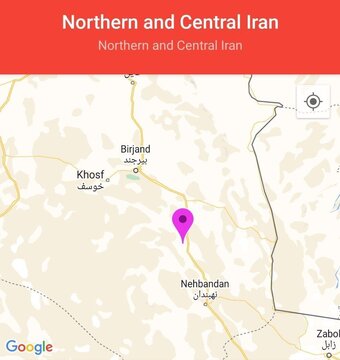 زمین لرزه نسبتا شدید در شوسف / نقشه