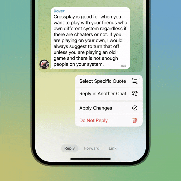 بروزرسانی انقلابی تلگرام/ تحول بزرگ در نحوه پاسخ‌دهی به پیام‌ها/ عکس