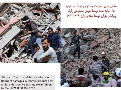 بازسازی تصاویر وحشتناک از زلزله ۷ ریشتری تهران