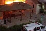 ببینید | لحظات اولیه بمباران محوطه بیمارستان قدس در غزه توسط اسرائیل