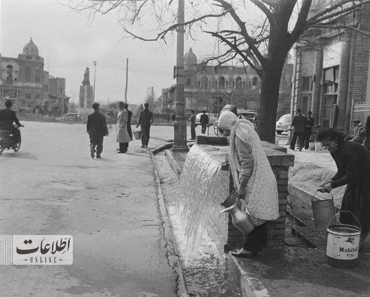 میدان حسن‌آباد تهران ۷۰ سال پیش/ عکس