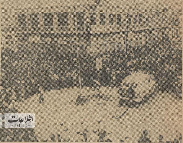 اجرای یک حکم اعدام در فلکه ۳۰ متری اهواز