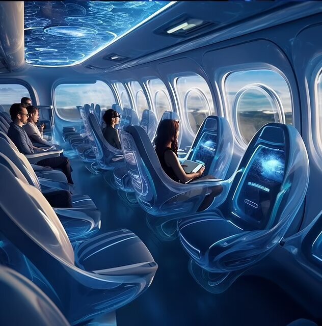 داخل هواپیمای مسافربری در آینده این شکلی می‌شود/ عکس