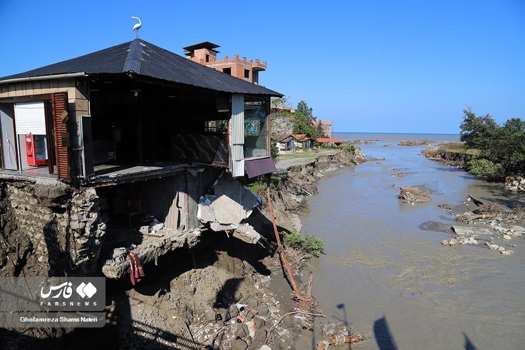 عکسی حیرت‌انگیز از شدت سیل در مازندران