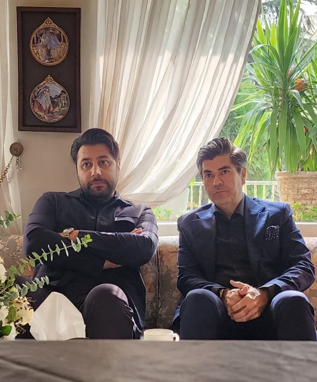تصاویری تازه از سالار عقیلی و احسان خواجه امیری در منزل گلپا