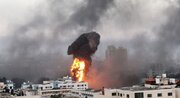 ببینید | تداوم حملات هوایی و توپخانه‌ای اسرائیل به نوار غزه با شهادت ۹ فلسطینی