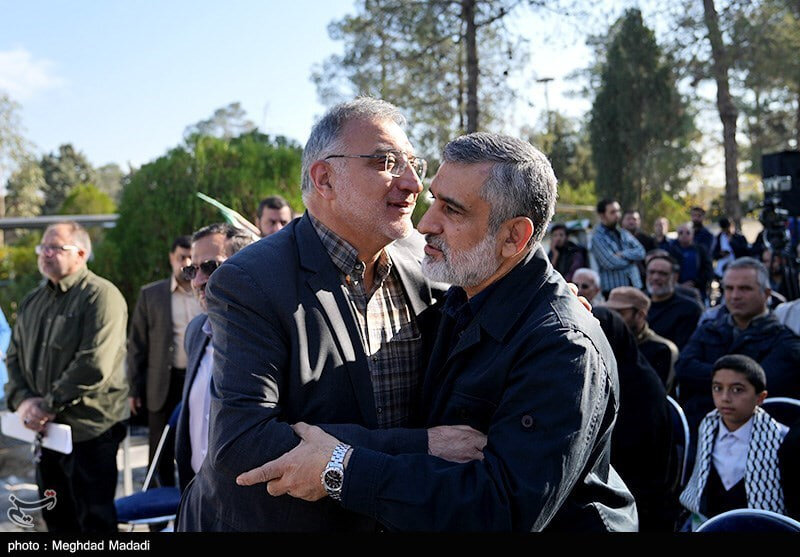 اشک های سردار حاجی زاده در مراسم سالگرد شهادت شهید حسن طهرانی مقدم