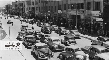 عکسی از رژه بنزها در خیابان‌های تهران؛ ۷۰ سال قبل