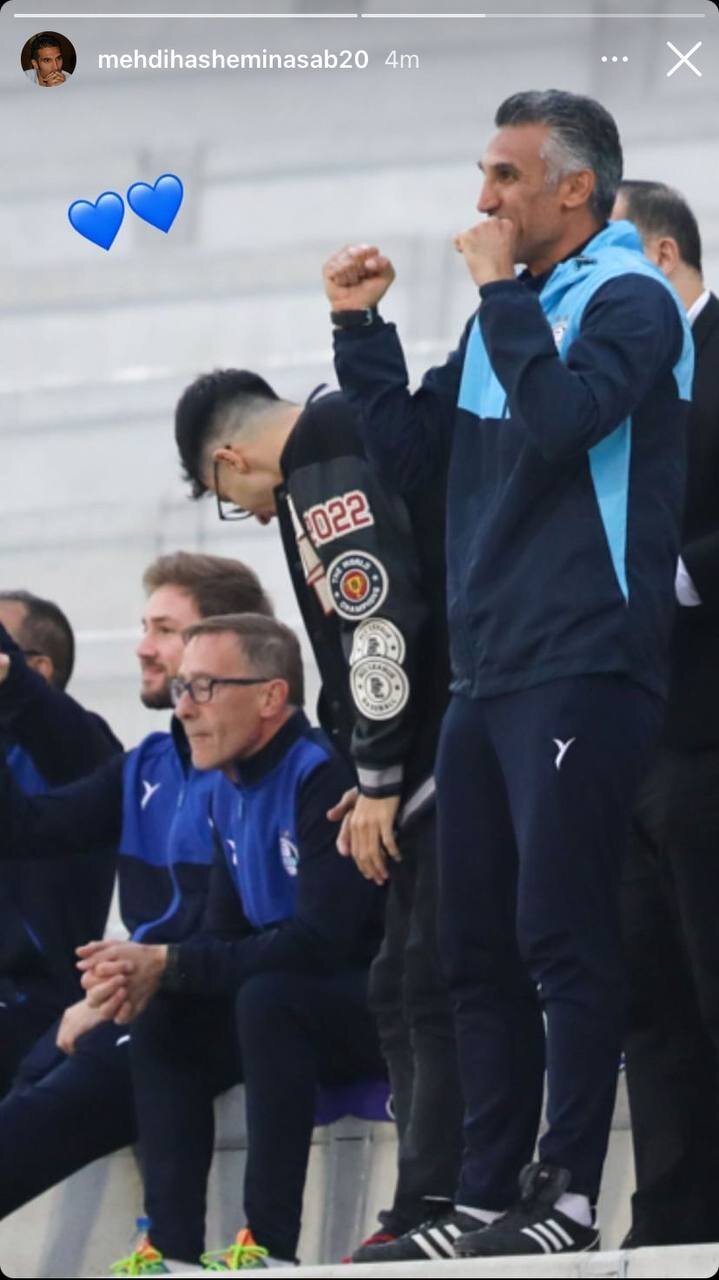 عکس| استوری مهدی هاشمینسب پس از باخت پرسپولیس