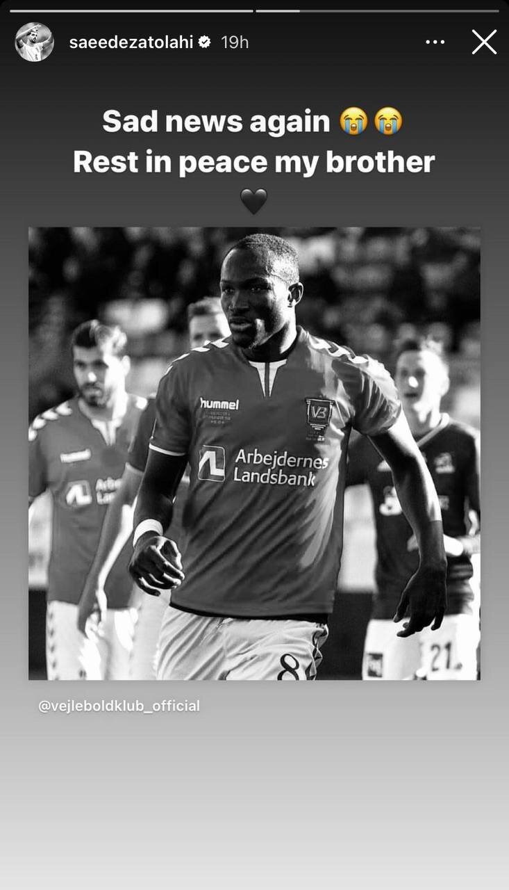 عکس| استوری تلخ عزتاللهی برای درگذشت همتیمیاش