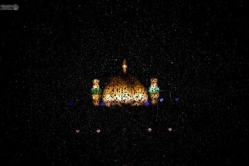 تصاویری از حرم امام علی(ع) هنگام بارش باران
