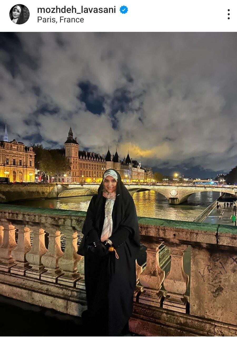 عکس | ژست مجری زن معروف تلویزیون با چادر در پاریس