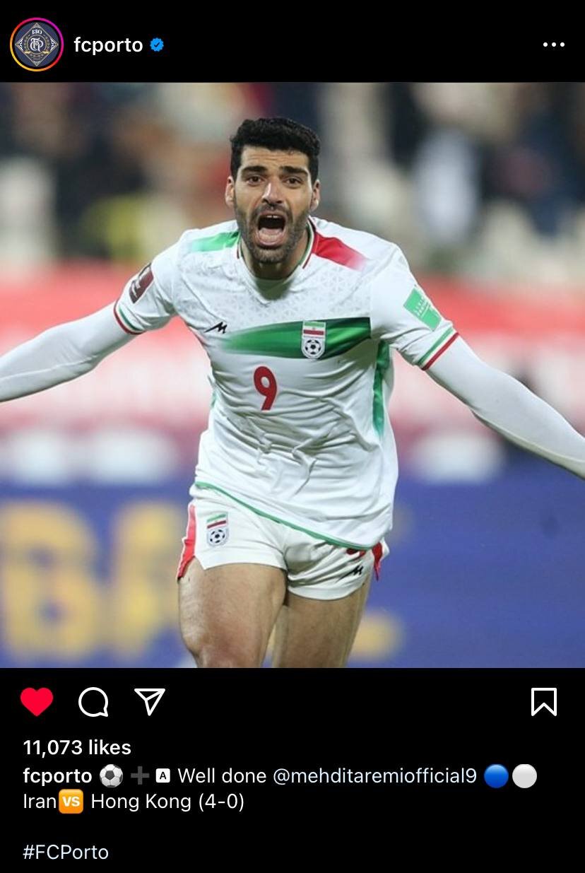 عکس| واکنش پورتو به درخشش طارمی با یک تصویر خاص!