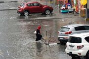 ببینید | سیلاب در خیابان‌های دبی بعد از بارندگی‌های امروز
