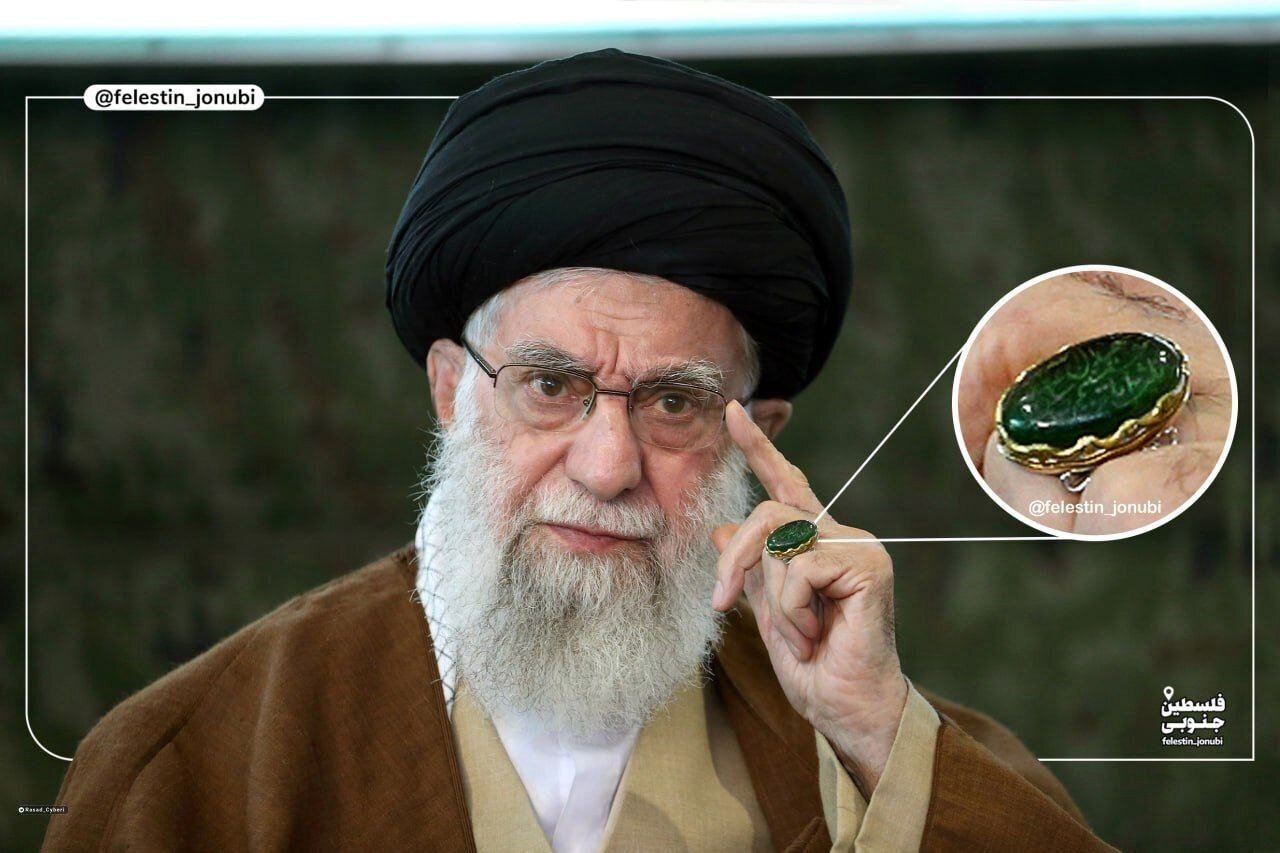 عکسی از انگشتر متفاوت رهبری /شهید آل الله سلیمانی...