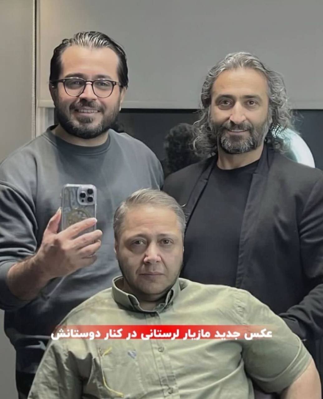 عکس | موهای مازیار لرستانی سفید شد؛ سلفی جدید در جمع مردانه