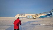 فرود شگفت‌انگیز هواپیمای غول‌پیکر بویینگ در قطب‌ جنوب/ عکس