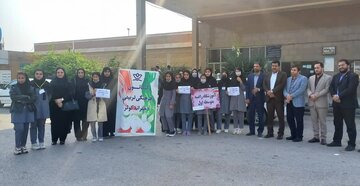 بازدیددانش آموزان آموزشگاه متوسطه راضیه و کانون فرهنگی تربیتی کوثر از بیمارستان نظام مافی شوش