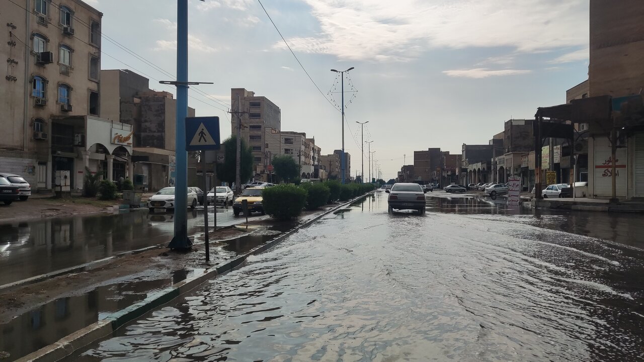 فصل جدید سریال آگرفتگی های معابر در اهواز/ بارش باران و وزش باد بسیار شدید در اهواز