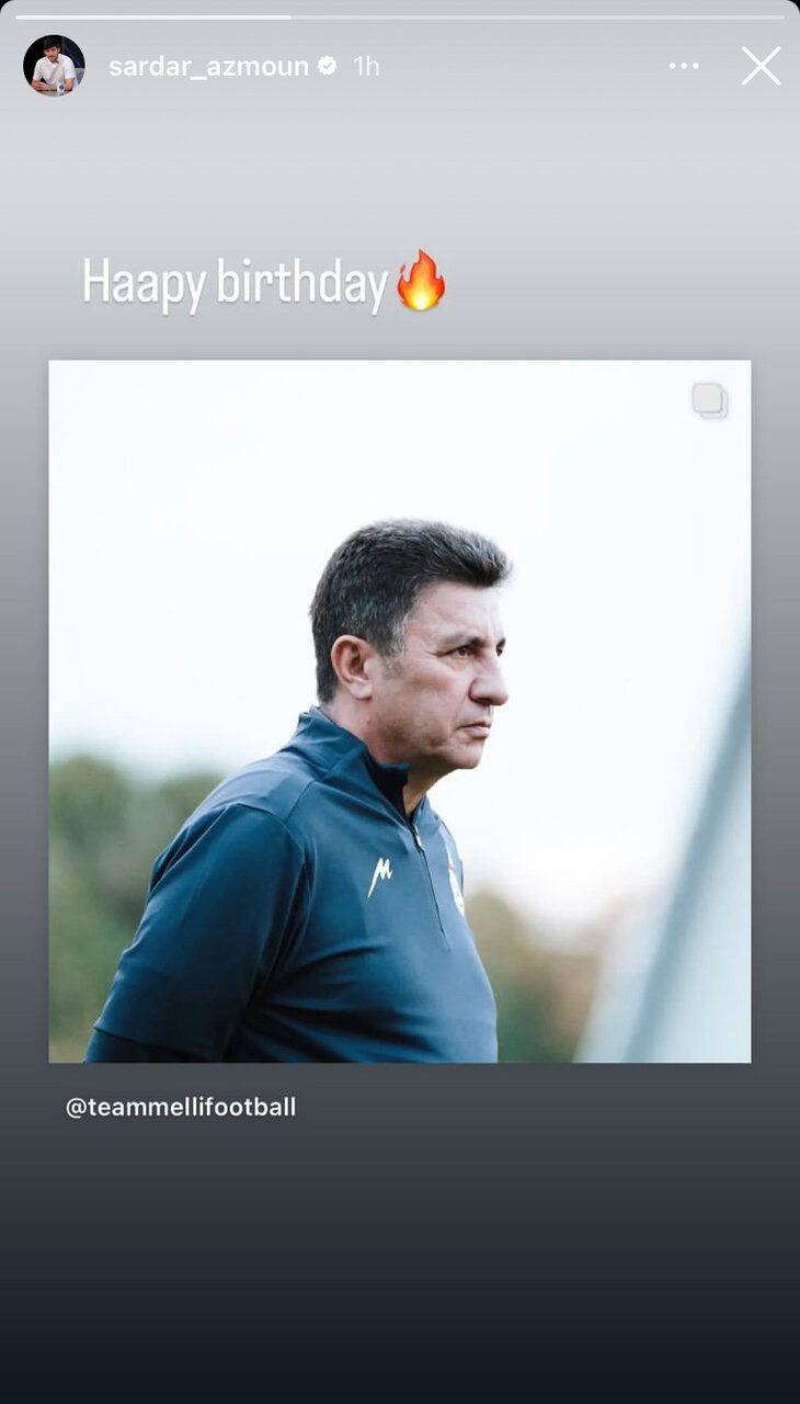 عکس| پیام سردار آزمون و مهدی طارمی برای تولد قلعهنویی