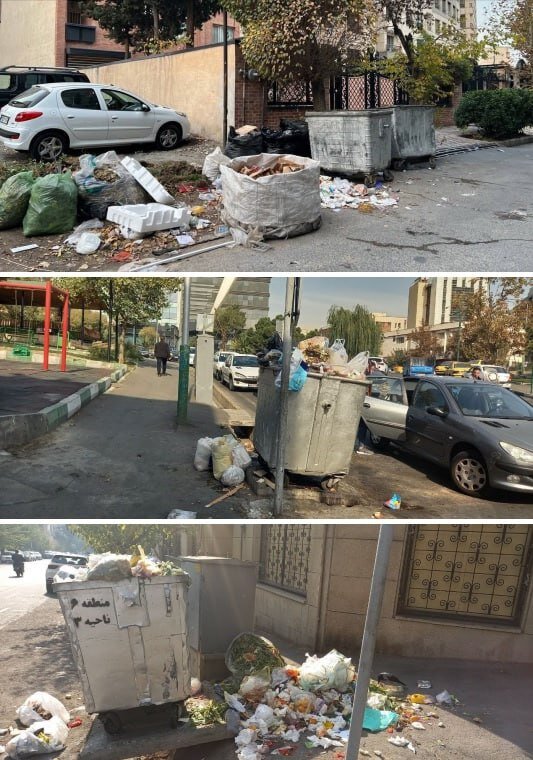 شهرداری چه می‌کند؟/ انتشار تصاویری از وضعیت زباله‌های شهر تهران